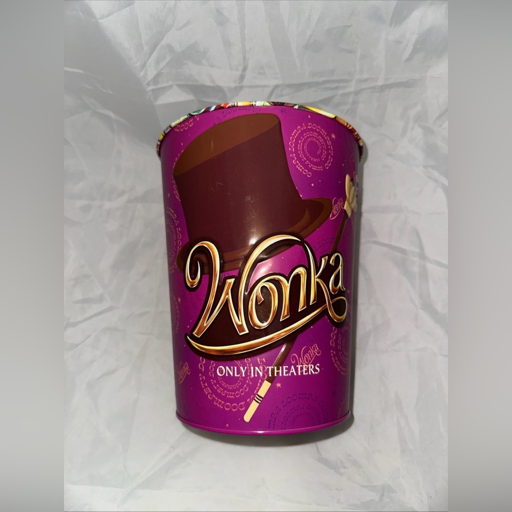 Wonka Movie Metal Popcorn Bucket Collector Tin 2023 Only In Theatres